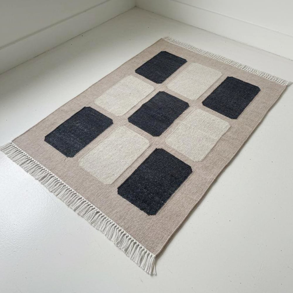 Handmade Wool Multicolor Vintage Dhurrie For Living